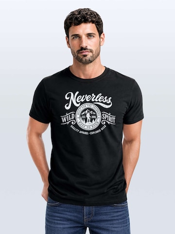 Neverless Shirt 'Wild Spirit' in Black: front