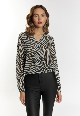 faina Blouse in Zwart: voorkant