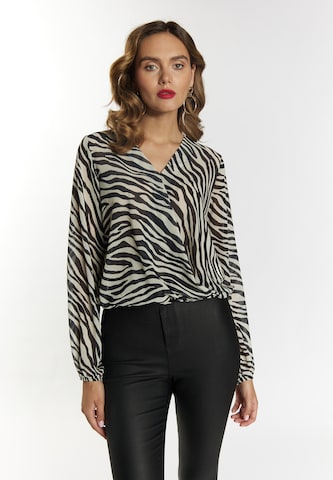 faina Blouse in Black: front