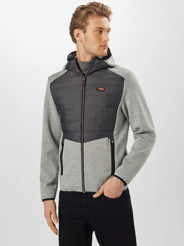 Veste mi-saison 'Toby' JACK & JONES en gris : devant