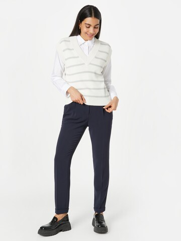 BOSS Regular Trousers with creases 'Tariyana' in Blue