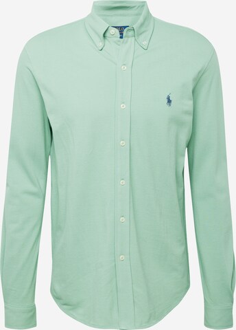 Polo Ralph Lauren Kitsas lõige Triiksärk, värv roheline: eest vaates