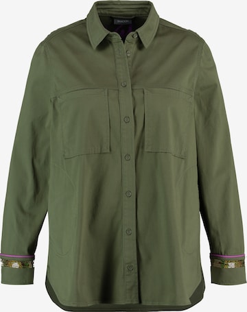 SAMOON Between-Season Jacket in Green: front