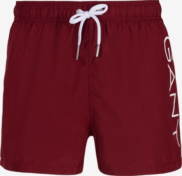 GANT Board Shorts in Red: front