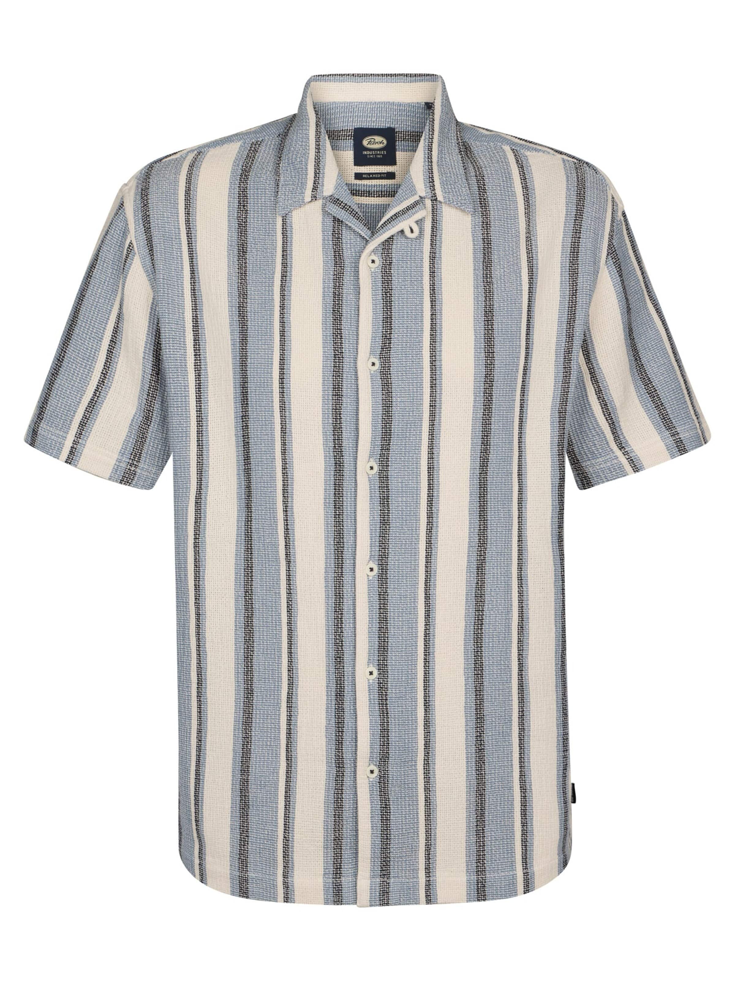 PETROL INDUSTRIES MEN Comfort fit Button Up Shirt in Blue: front