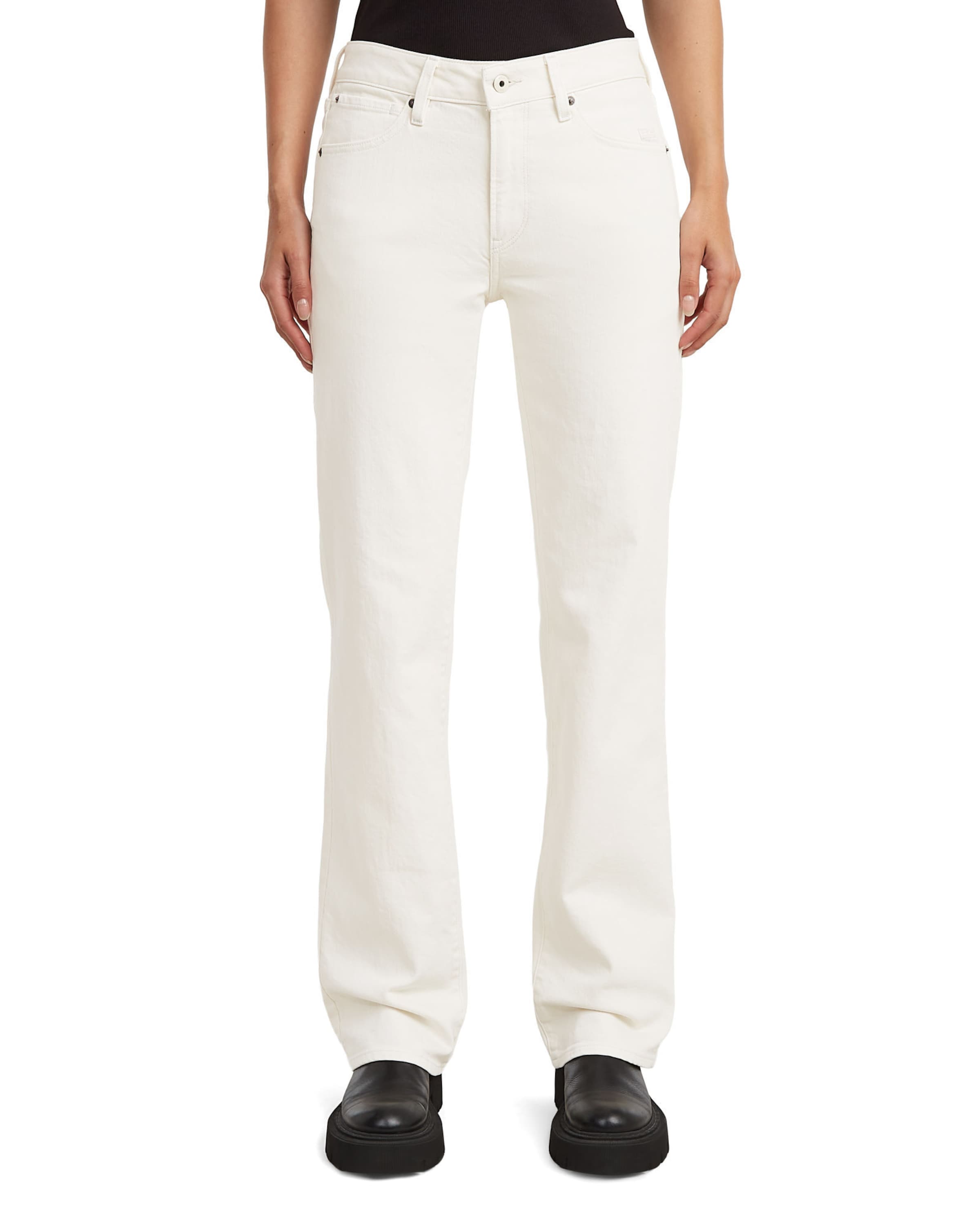 G-STAR Regular Jeans 'G-Straight Jeans' in Wit: voorkant