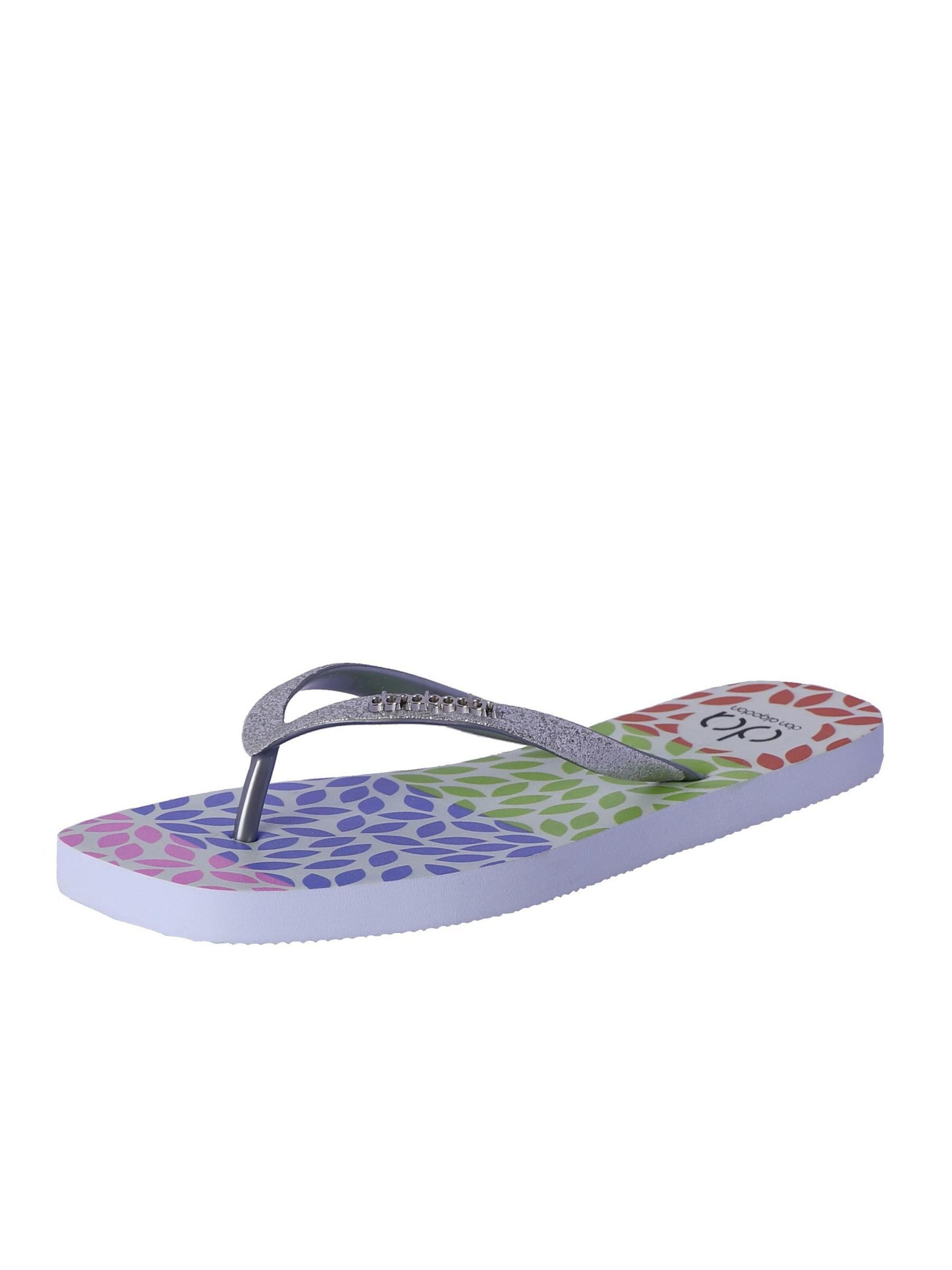 Don Algodon - Sandalias de dedo 'Chanclas' en plata: frente