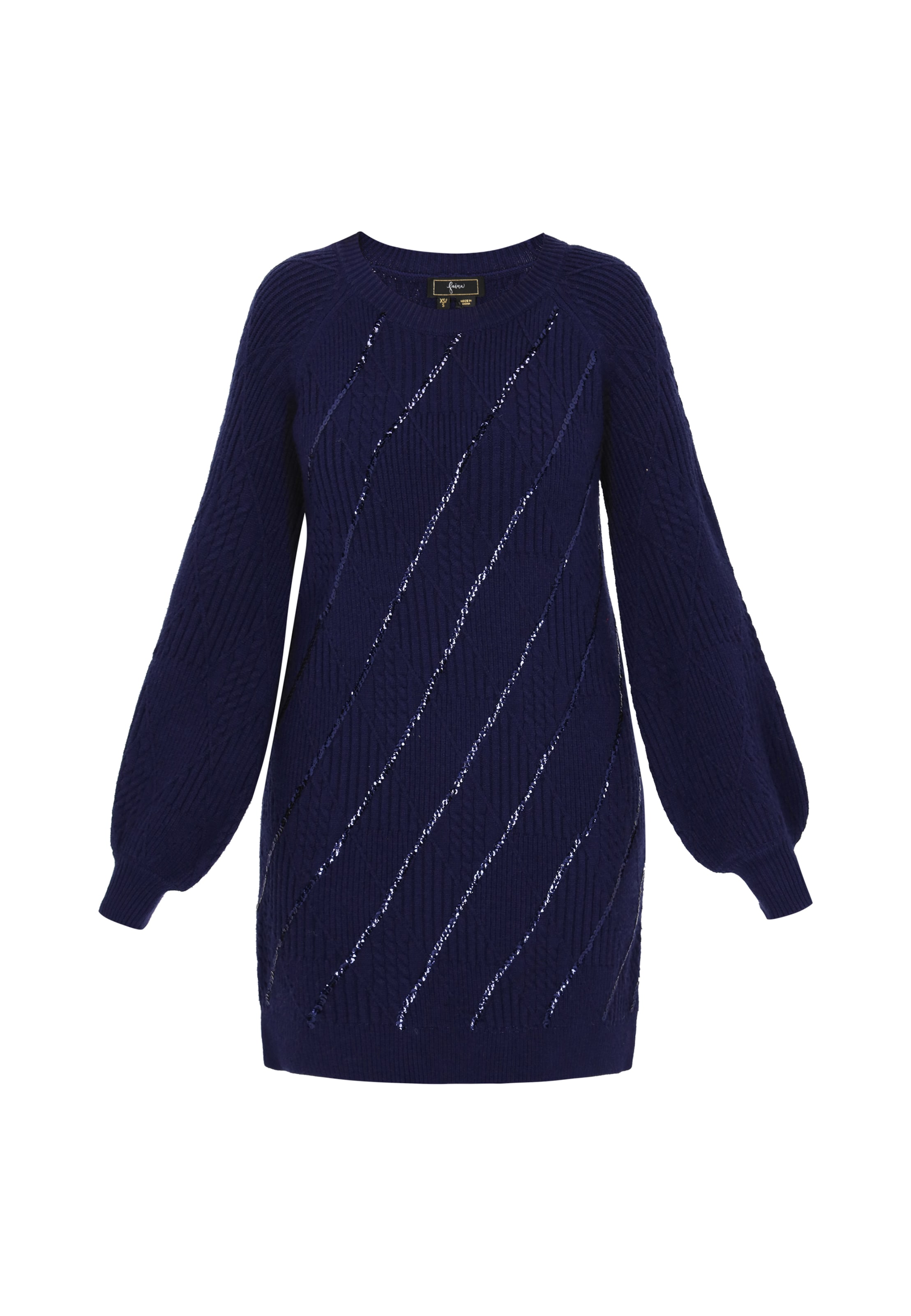 faina Kleid in Blau: Vorderseite