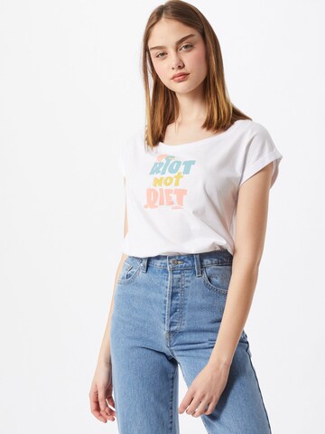 Iriedaily Shirt 'No Diet' in Wit: voorkant