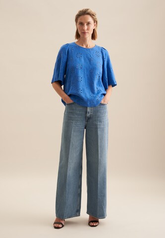 SEIDENSTICKER Blouse 'Schwarze Rose' in Blauw
