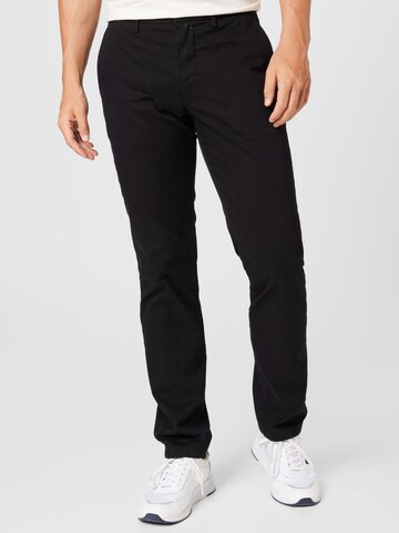 Coupe slim Pantalon chino 'Denton' TOMMY HILFIGER en noir : devant