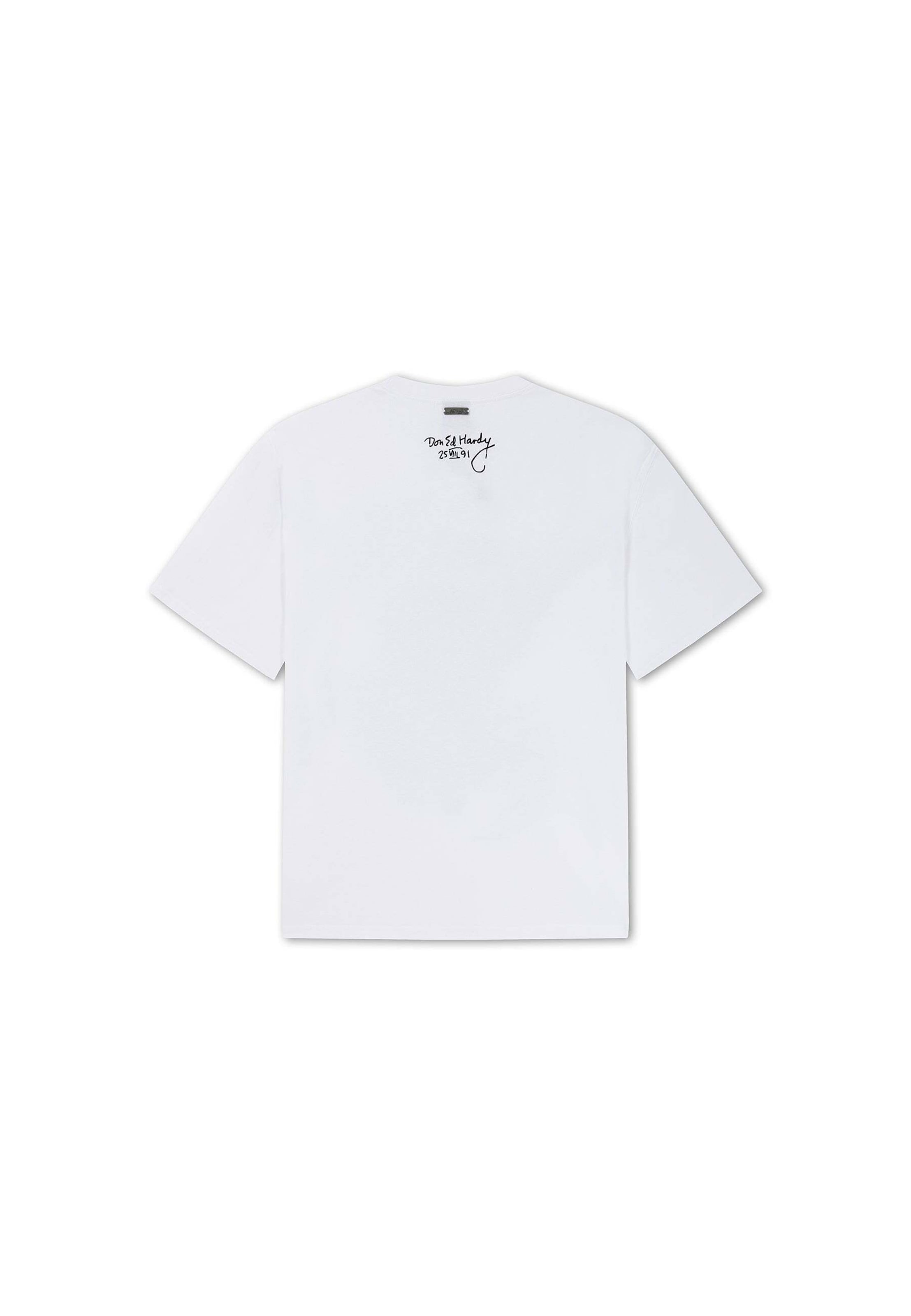 Maglietta 'Storming New York' di Ed Hardy in bianco