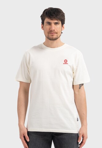 Oldskull T-Shirt 'Asian Neon Djane Logo' in Weiß