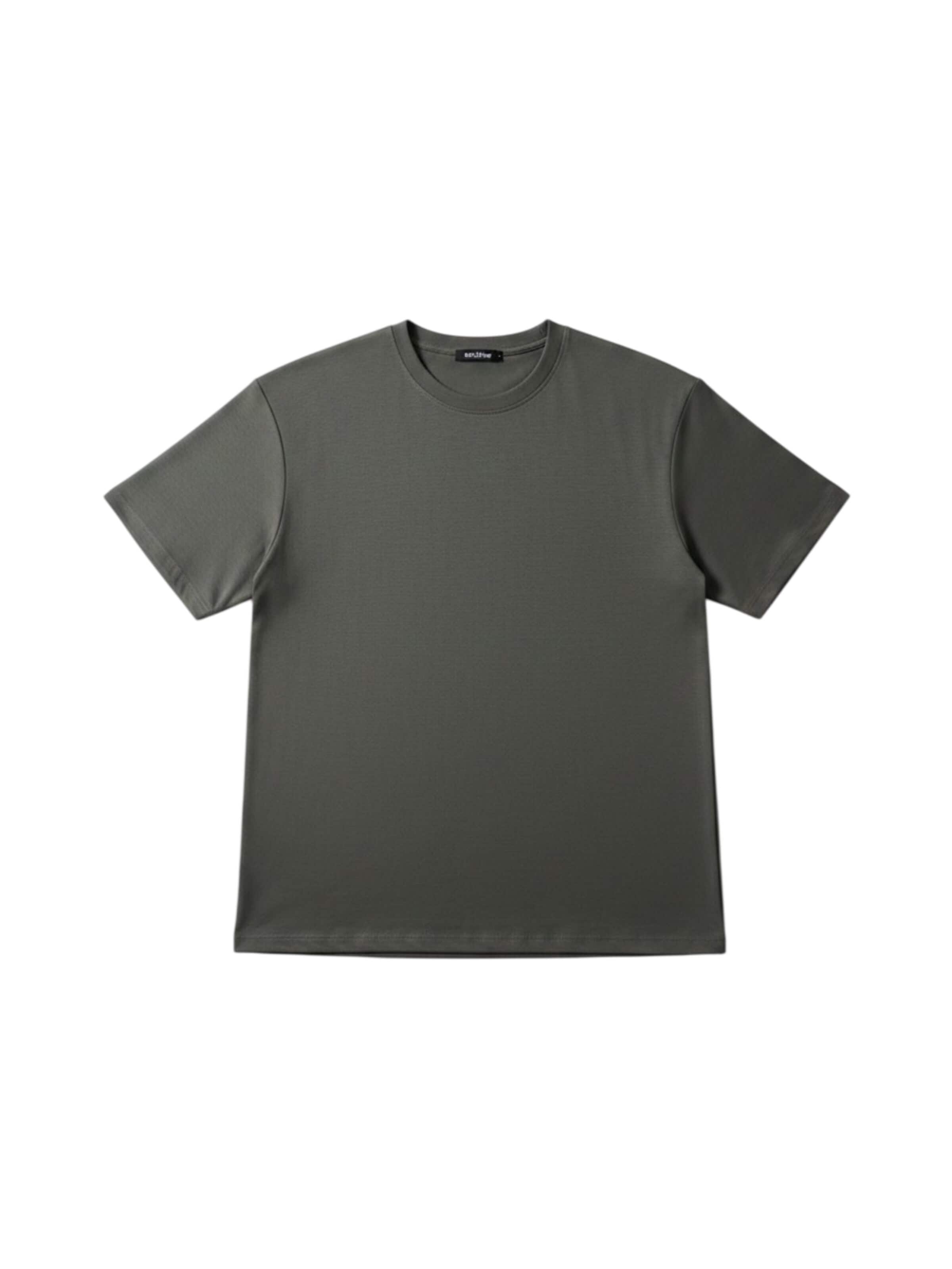 Kleidermafia T-shirt 'Loose Fit Basic T-shirt - Khaki' i grön: framsida