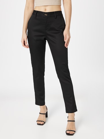 Regular Pantalon chino 'Caya' CULTURE en noir : devant