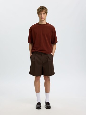 SELECTED T-Shirt 'SLHOscar' in Rot