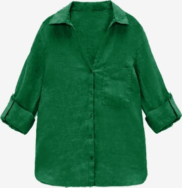 Zizzi Blouse 'Flex' in Groen: voorkant