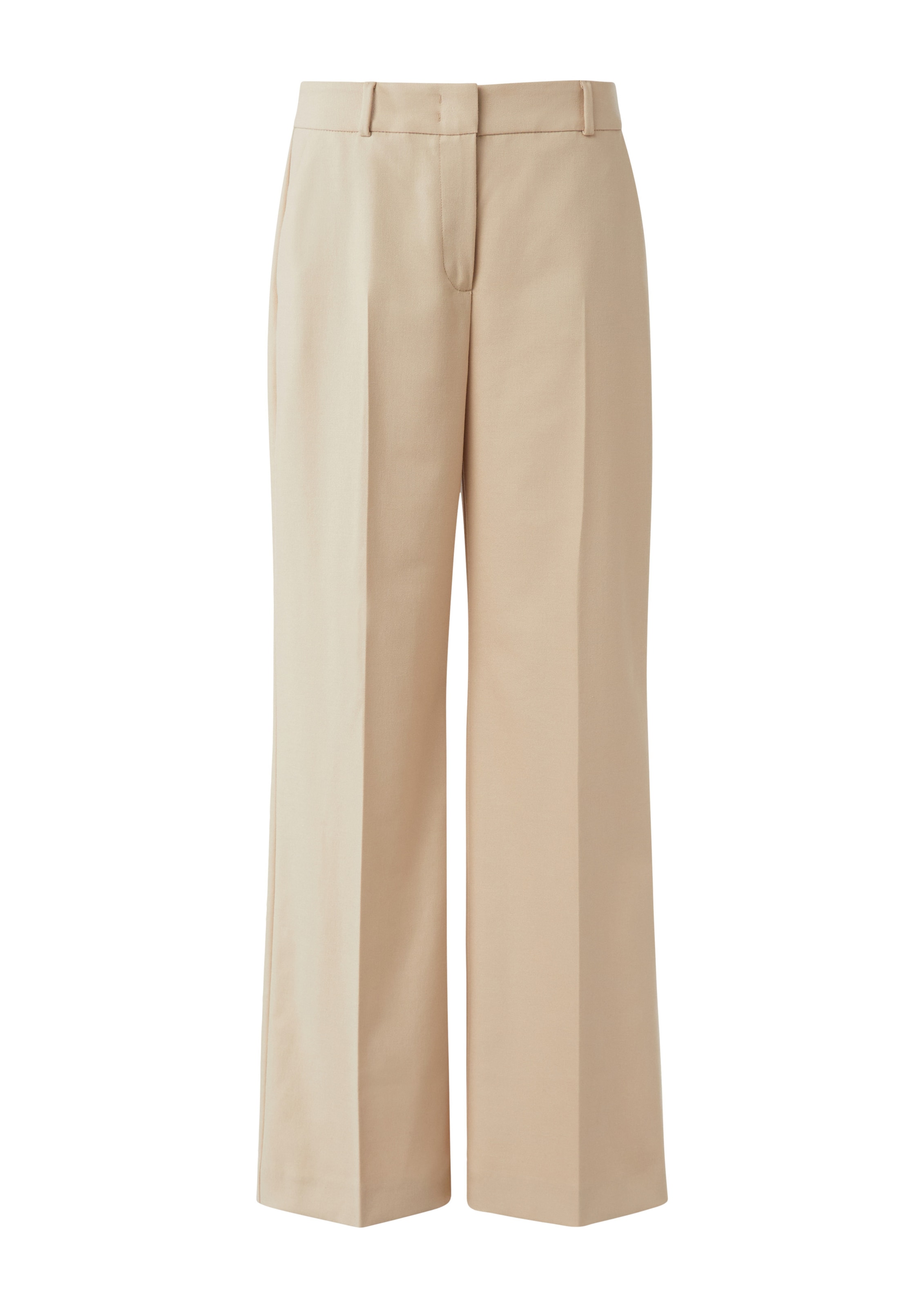 Wide Leg Pantalon à plis COMMA en beige : devant