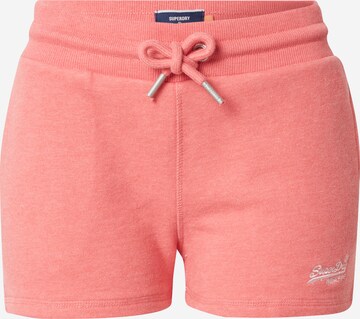 Superdry Regular Pants 'OL CLASSIC JERSEY SHORT' in Pink: front
