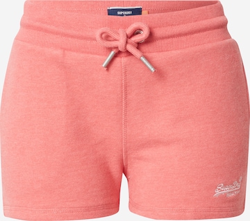 Superdry Damen - Hosen 'OL CLASSIC JERSEY SHORT' in Pink: predná strana