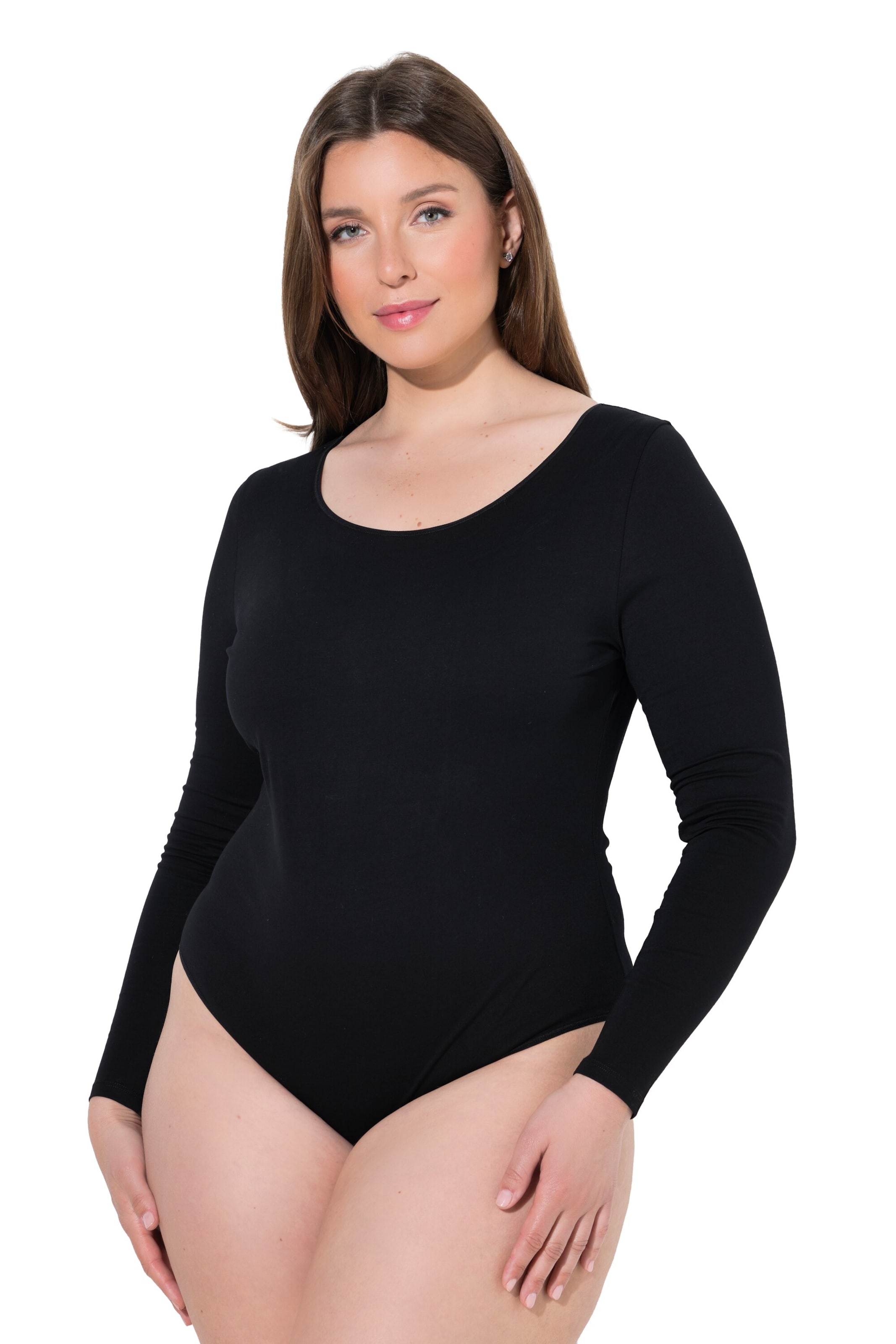 Ulla Popken Body in Zwart: voorkant