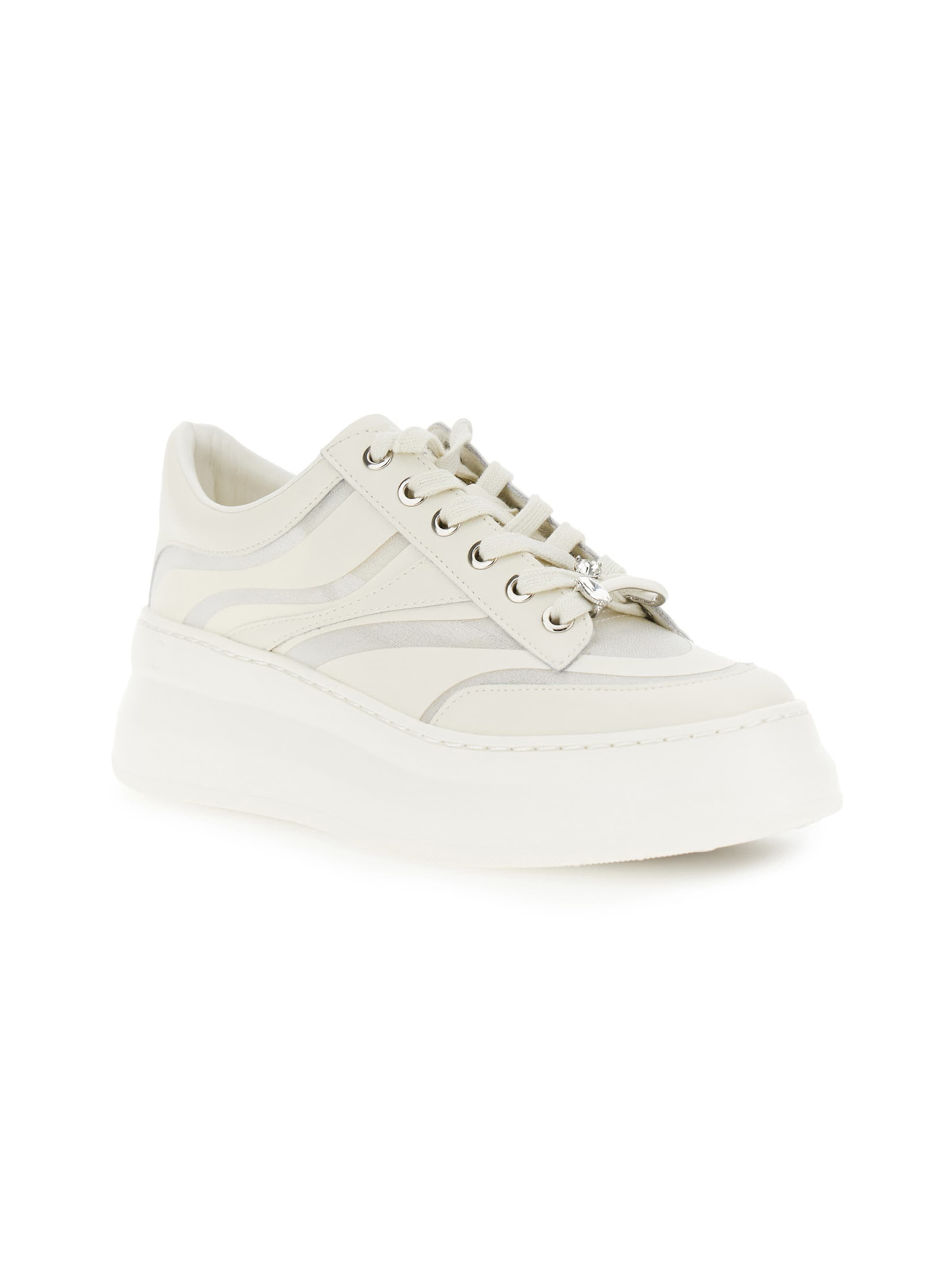 Sneaker bassa di CAFè NOIR in bianco: frontale