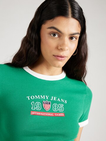 Tommy Jeans Koszulka 'ARCHIVE GAMES' w kolorze zielony