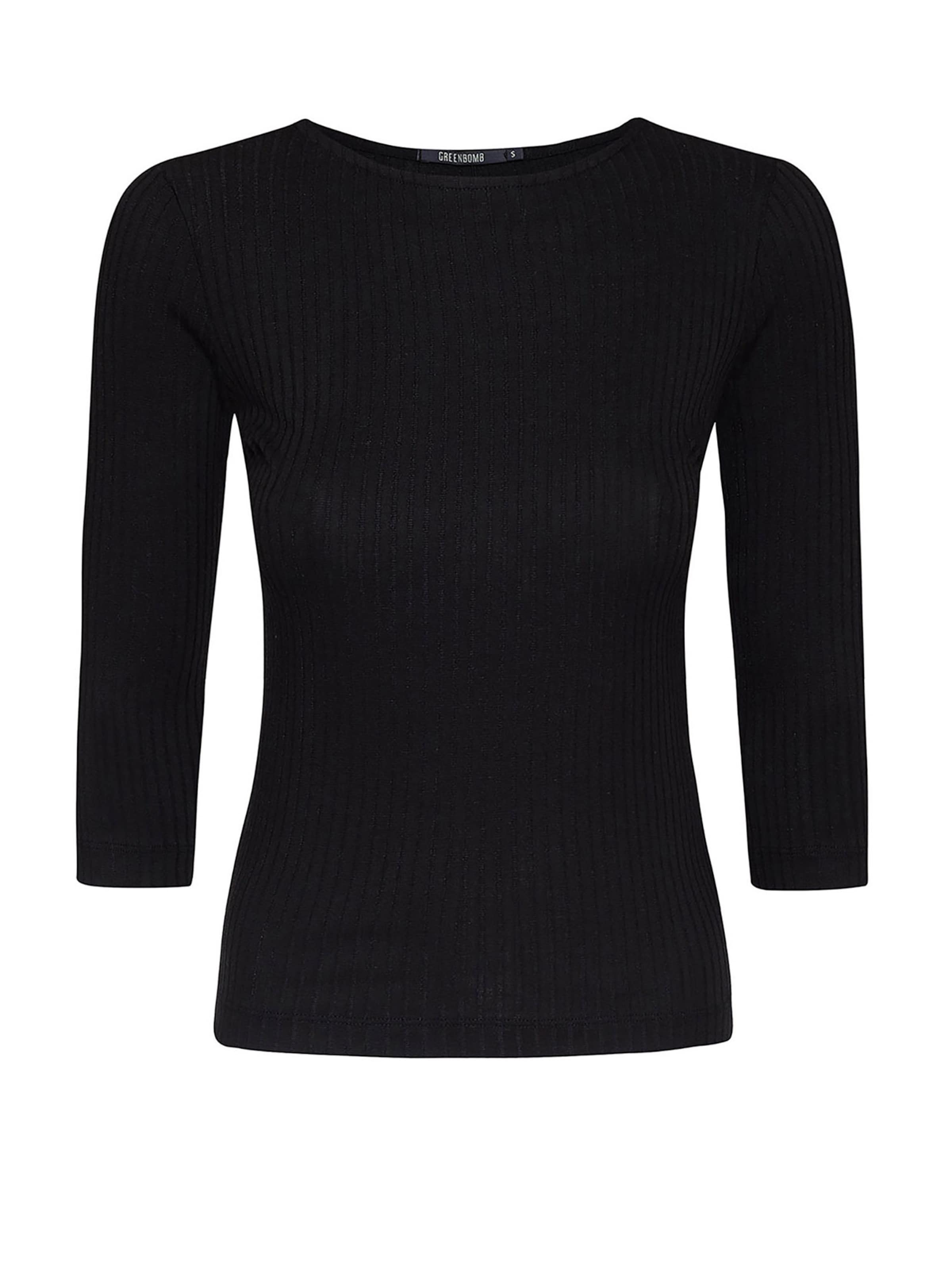 Maglietta di GREENBOMB in nero: frontale