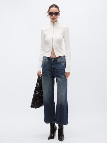 Giacca di felpa di Gina Tricot in bianco