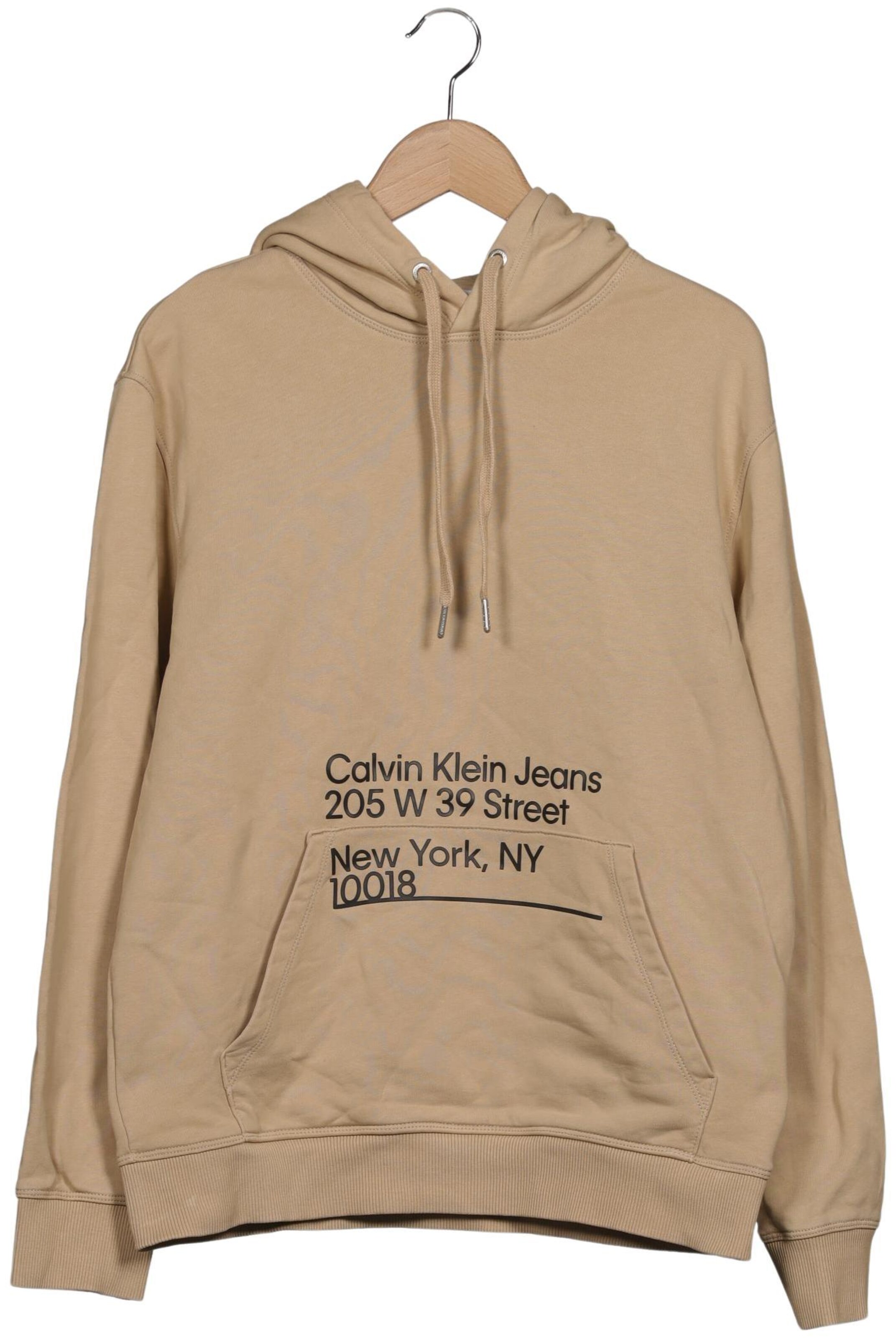 Calvin Klein Jeans Kapuzenpullover L in Beige: Vorderseite