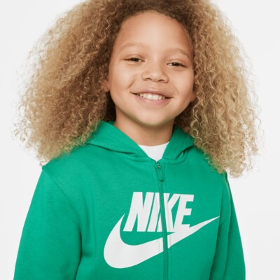 Nike Sportswear Zip-Up Hoodie in Green / White, Item view