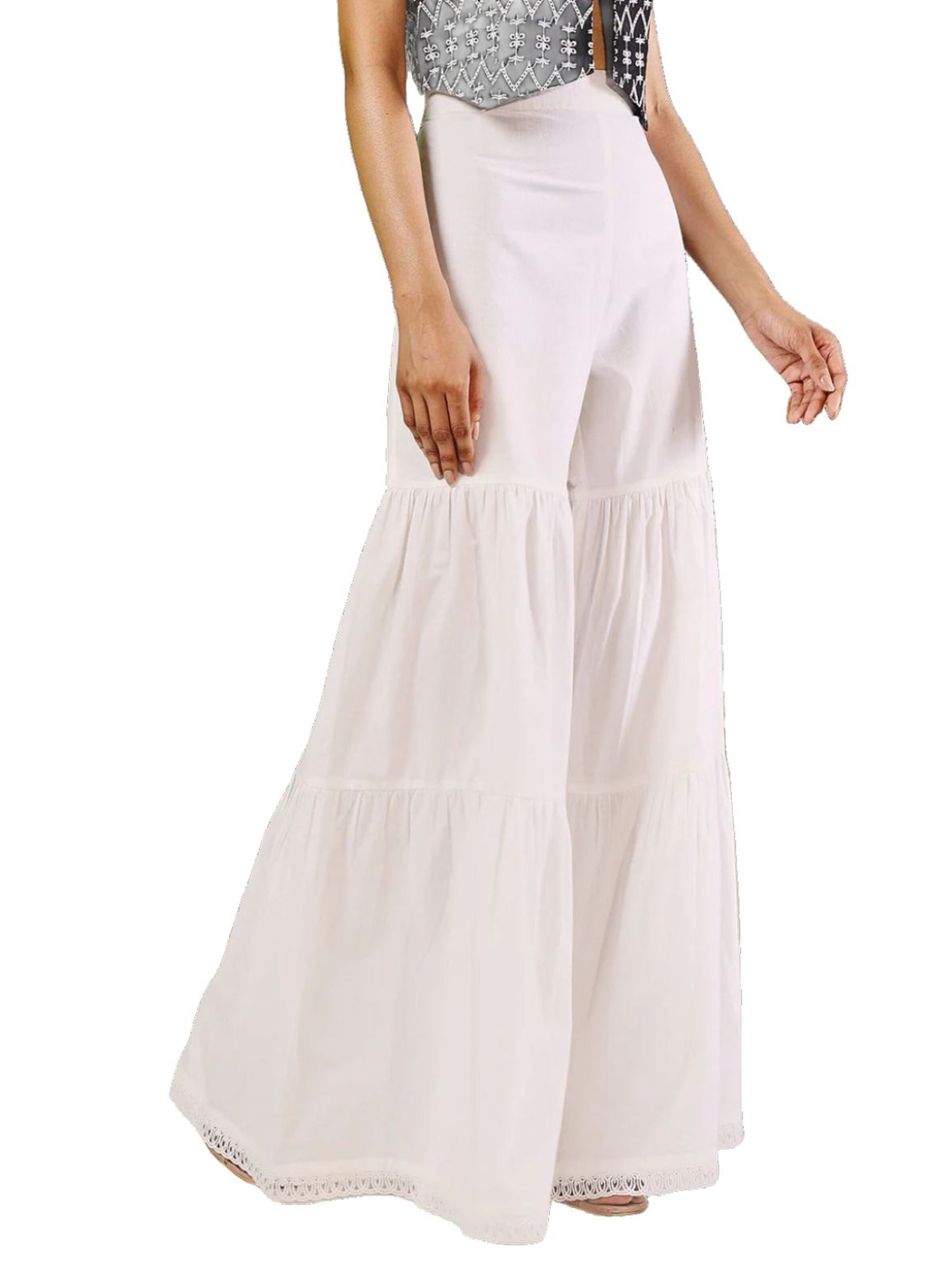 PfauGermany Flared Pants 'FIORRA' in White