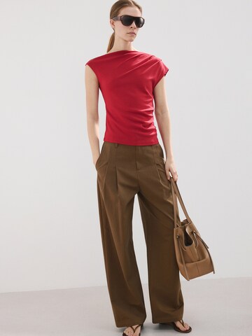 MANGO Majica 'JULINE' | rdeča barva