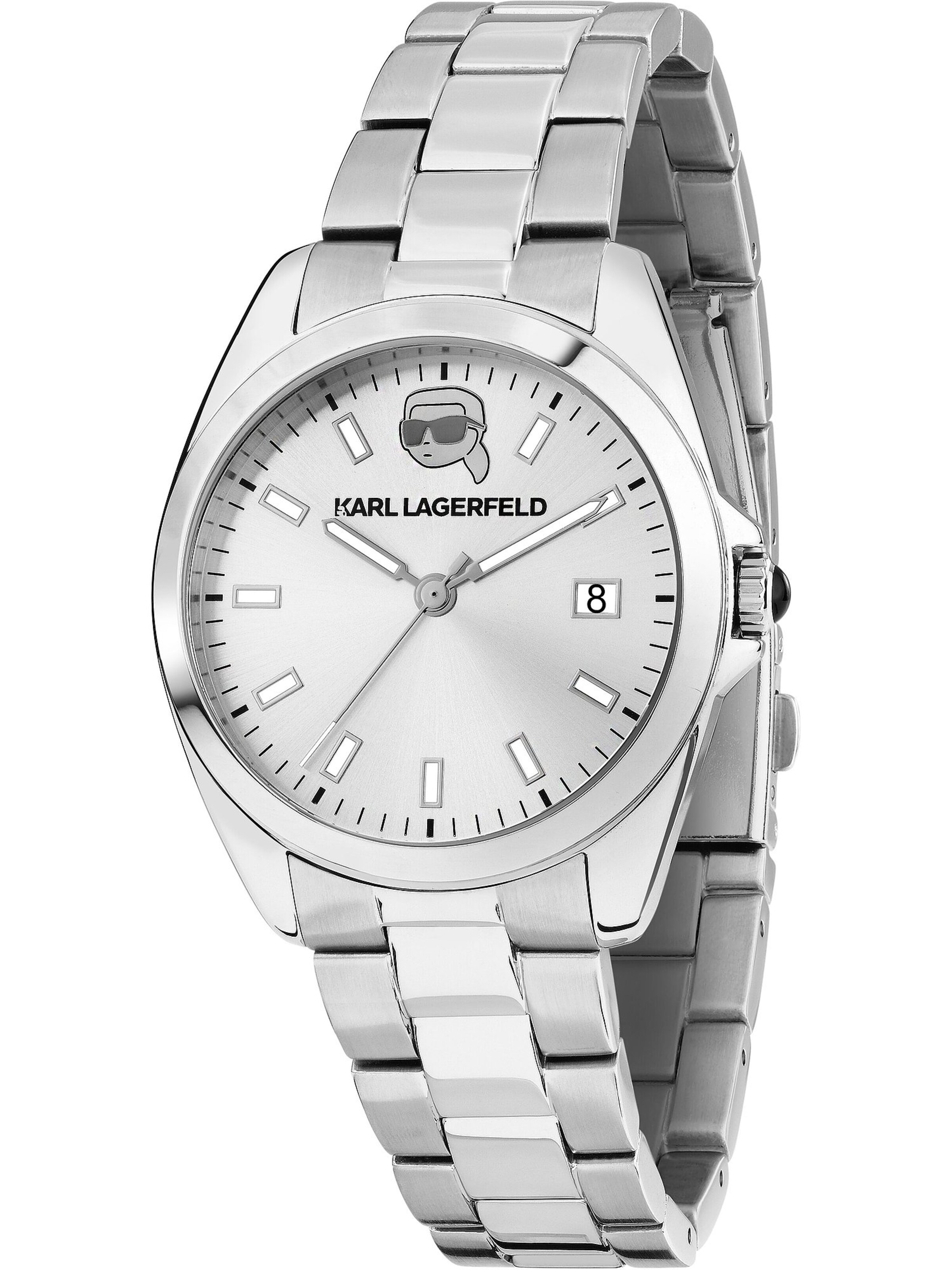 Karl Lagerfeld Uhr in Silber: Vorderseite