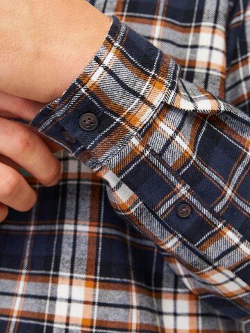 JACK & JONES Slim fit Button Up Shirt 'JJJoshua' in Blue
