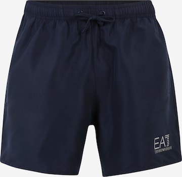 Pantaloncini sportivi da bagno di EA7 Emporio Armani in blu: frontale