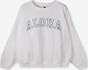 10Days Sweatshirt 'Aloha' in Weiß: predná strana