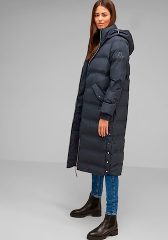 STREET ONE Zimní kabát – modrá