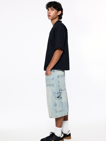 Pull&Bear Wide Leg Shorts in Blau