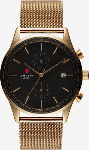 Sem Lewis Analog Watch in Gold: front