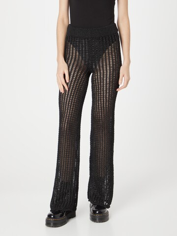 Regular Pantalon 'Diana' WEEKDAY en noir : devant