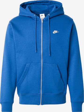 Nike Sportswear Bluza rozpinana 'CLUB' w kolorze niebieski: przód