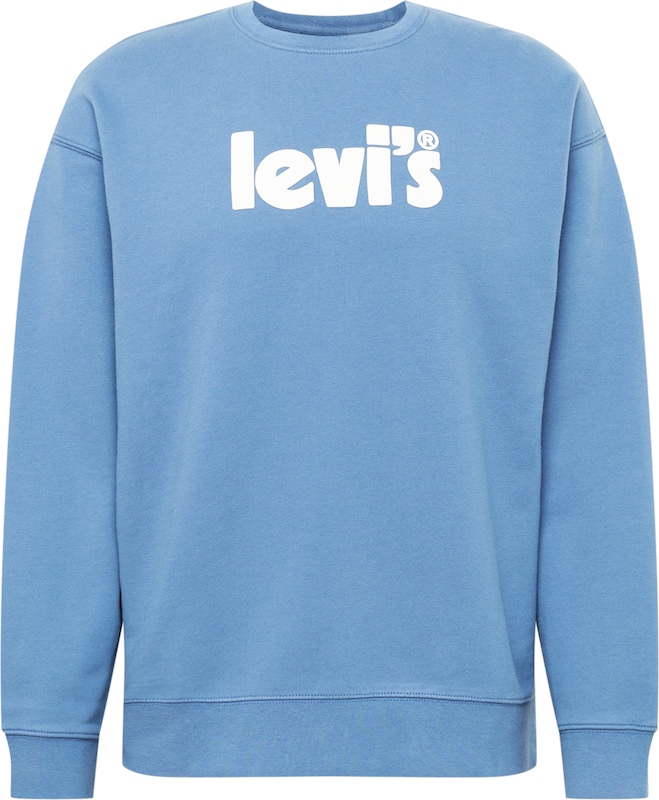 LEVI'S Regular Fit Sweatshirt 'RELAXD GRAPHIC CREW BLUES' in Rauchblau
