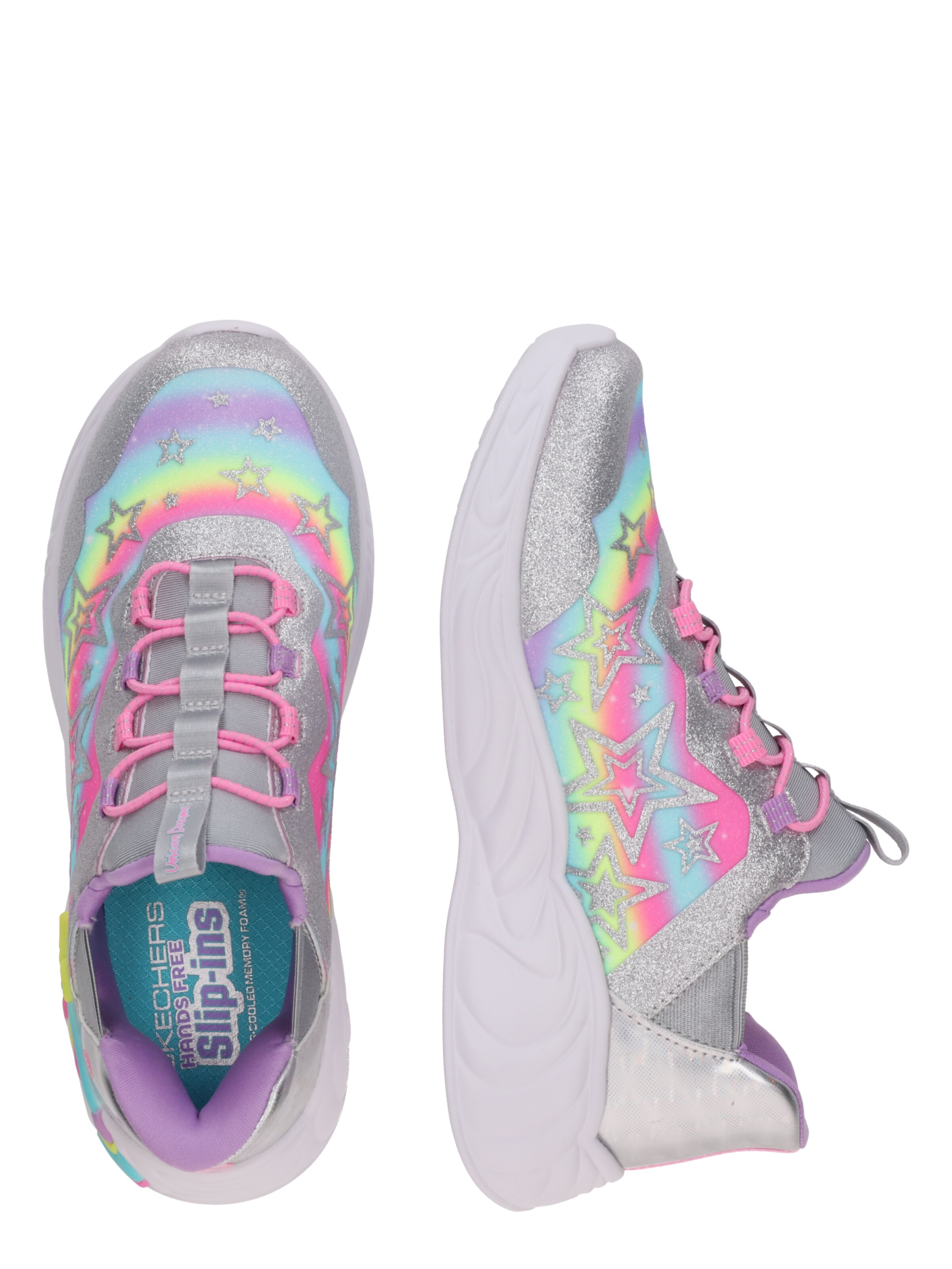 SKECHERS Superge 'UNICORN DREAMS - STARRY LITE' | srebrna barva