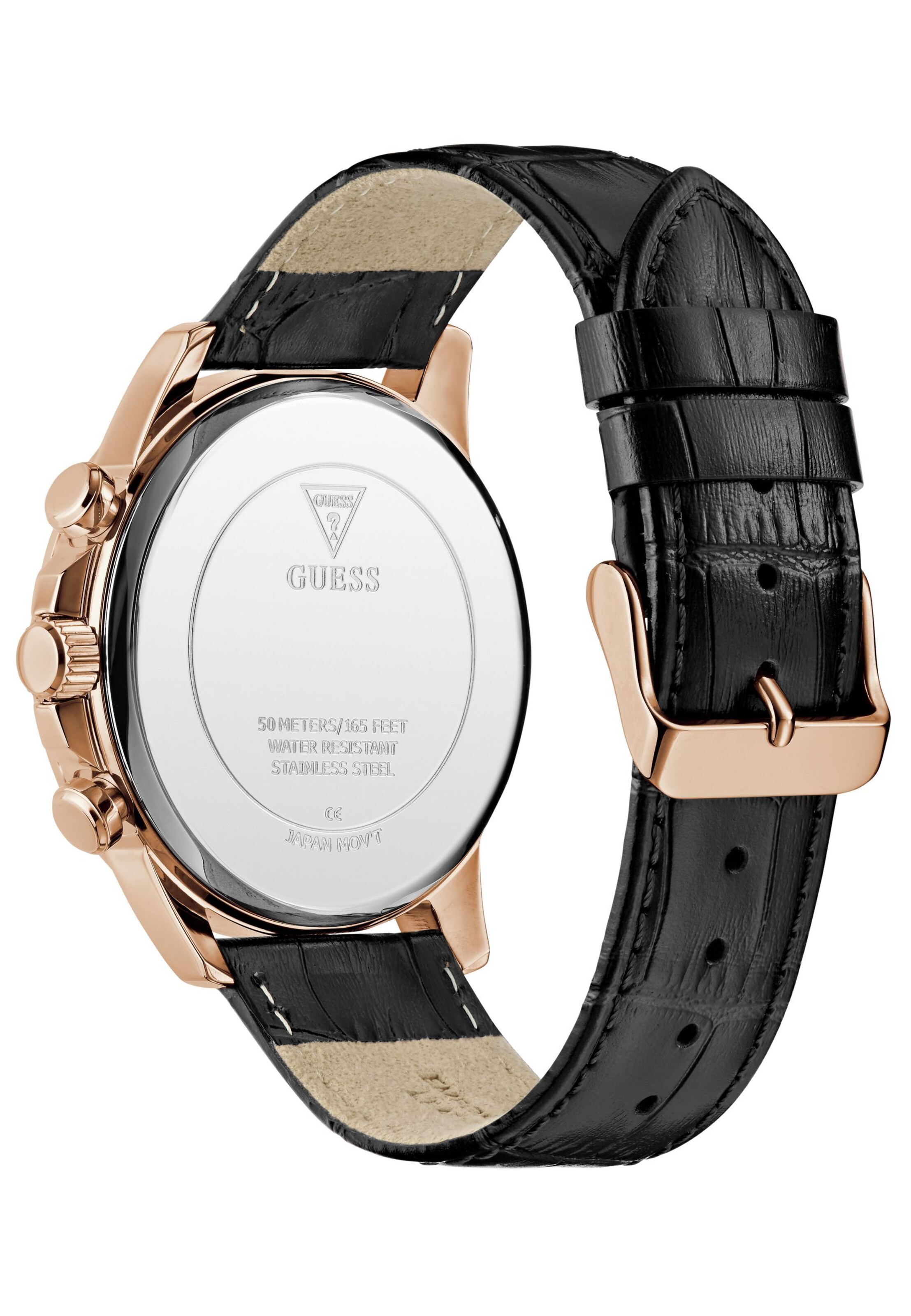 GUESS Analoog horloge 'WALKER' in Zwart