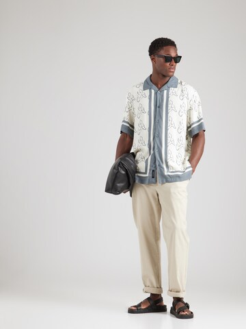 VANS - Ajuste confortable Camisa 'BLAZE BORDER' en blanco