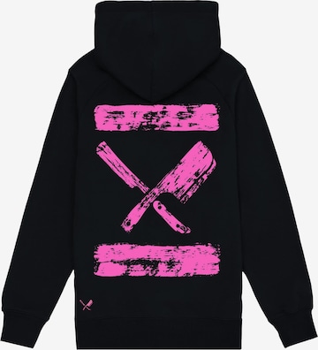 Distorted People Mikina 'Inked Blades' – černá: přední strana