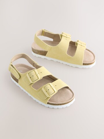 Next Sandale 'Korkfußbett' in Gelb