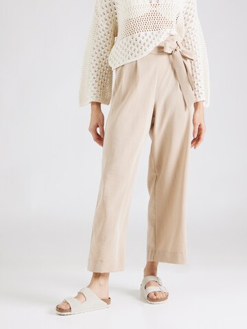 ONLY Flared Pleat-front trousers 'MARSA' in Beige: front