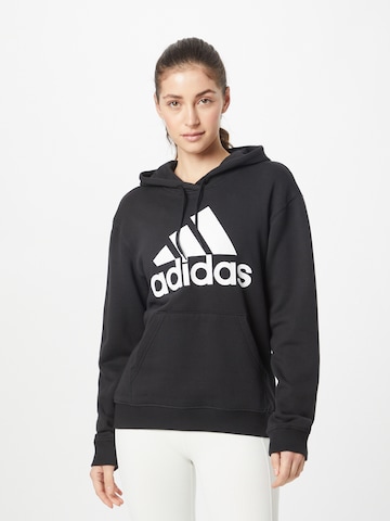 ADIDAS SPORTSWEAR Athletic Sweatshirt 'Essentials Big Logo  French Terry' in Black: front